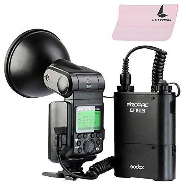Godox Witstro AD360II-N TTL 360W GN80 leistungsstarke 2.4G Wireless X-System Speedlite Blitzlicht Blitzgerät + 4500mAh PB960 Lithium-Akku für Nikon Kameras (AD360II-N Schwarz)-39